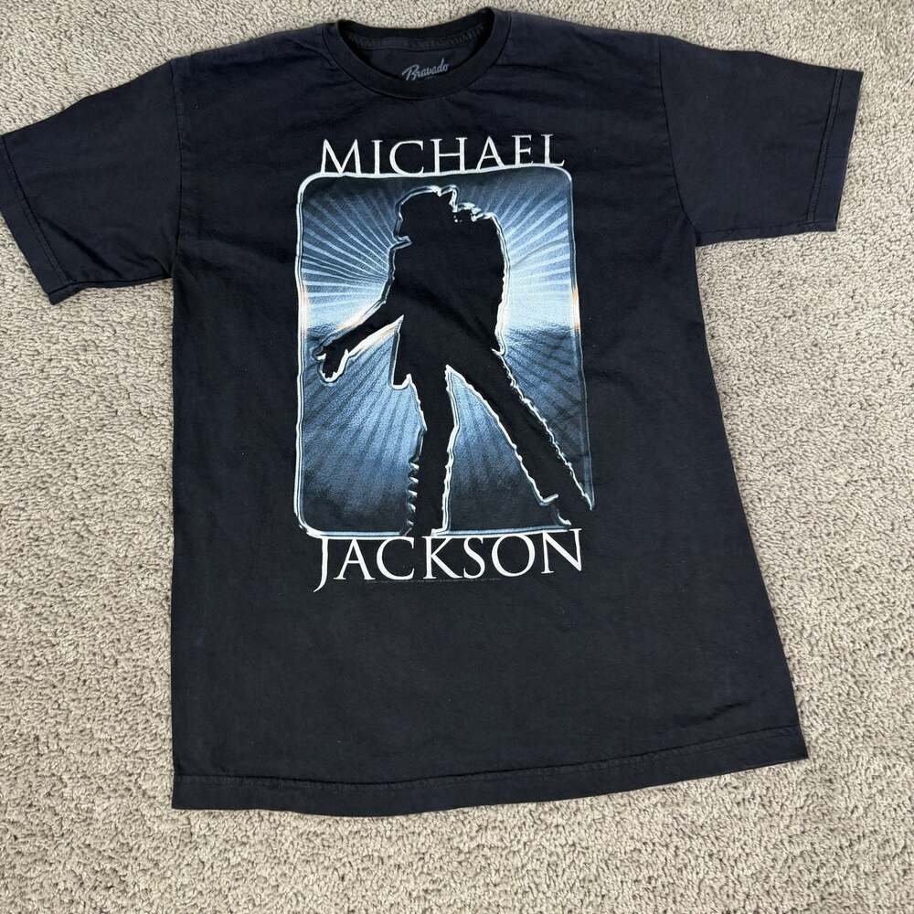 Michael Jackson Shirt Mens Medium Black Bravado Silhouette Graphic Tee Music